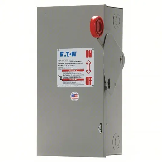 Eaton DH361UGK Safety Switch Non-Fusible, 30 A, Three Phase, 600V AC, Galvanized Steel, Indoor