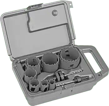 McMaster 4192A62 Long-Life Hole Saw Kit with 9 Saws