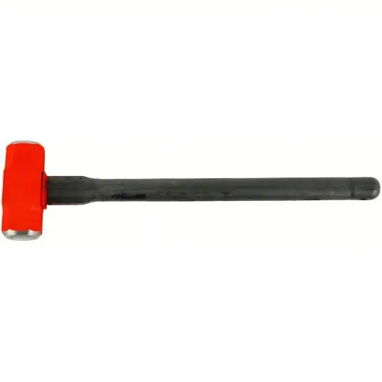 KVM Tools KV24Z032 Standard Sledge Hammer Steel, Steel Handle, 8 lb Head Wt, 2 in Dia, 24 in Overall Lg, Ribbed Grip