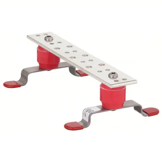 Panduit GB2B0306TPI-1 Grounding Busbar Copper, 12 in Grounding Bar Lg, (3) 3/8 in/(6) 1/4 in Grounding Bar Holes and Size