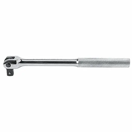 Proto J5467 Breaker Bar 1/2 in Drive Size, 15 1/4 in Overall Lg, Knurled Grip, Alloy Steel, Chrome