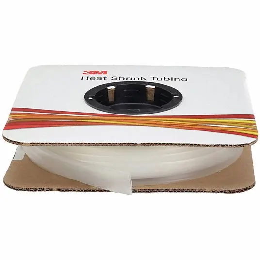 3M FP301-1/4-100‘-CLEAR-SPOOL Heat Shrink Tubing 0.25 in I.D. Before Shrinking, 0.13 in I.D. After Shrinking, 100 ft Lg, Clear
