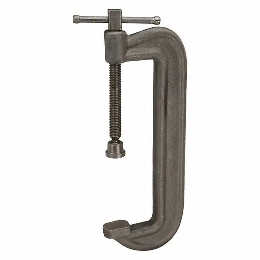 Wilton 110 C-Clamp Extra Heavy Duty, Flat, Swivel, Sliding T Handle, 6 in – 10 in Jaw Opening