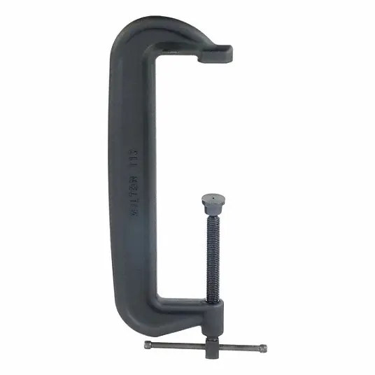 Wilton 112 C-Clamp Extra Heavy Duty, Flat, Swivel, Sliding T Handle, 7 in – 12 in Jaw Opening