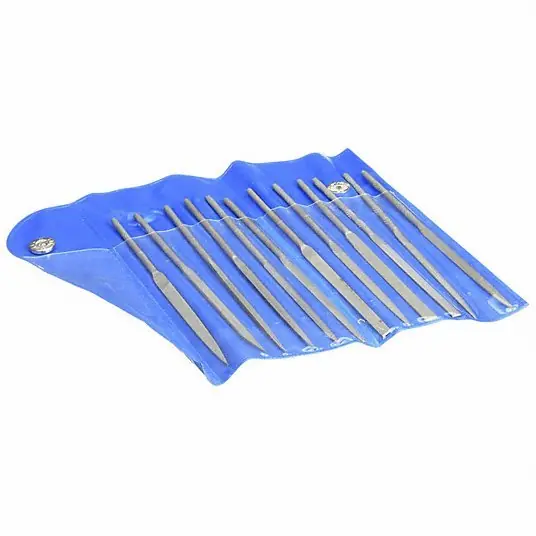 KVM Tools KV10Z658 Needle File Set Barrette/Crossing/Half Round/Knife/Rectangular/Round/Slitting/Square/Triangular