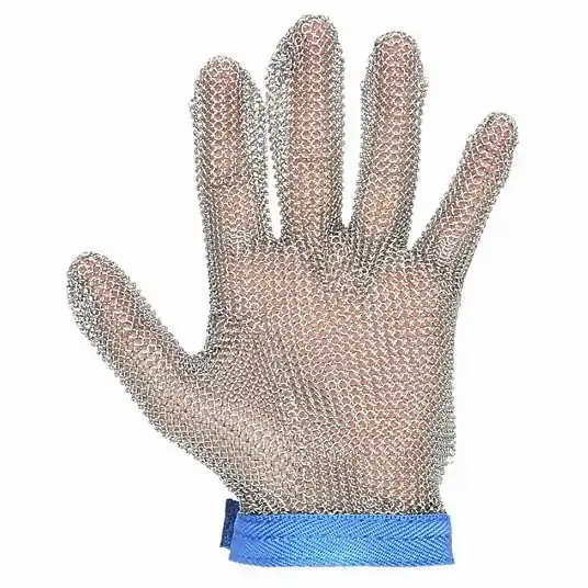 KVM Tools KV18C892 Chainmail Cut-Resistant Glove,M/8, Wrist, Nylon, Stainless Steel, Red
