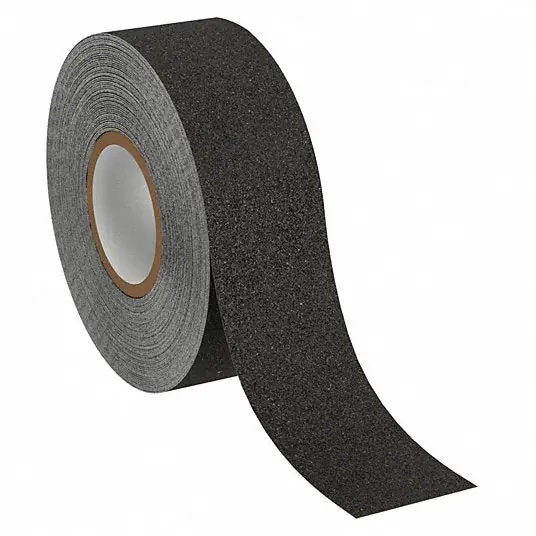 3M 510 Anti-Slip Tape Coarse, 60 Grit Size, Solid, Black, 2 in x 60 ft, 36 mil Tape Thick, Rubber