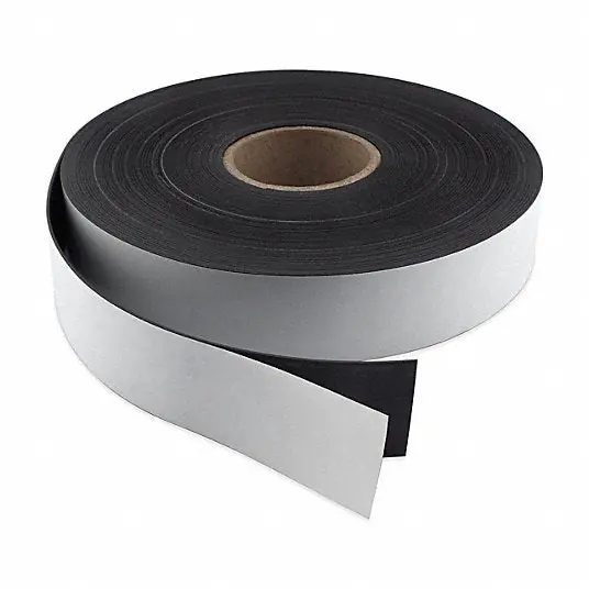 KVM Tools KV6YA65 Roll Magnet Indoor Adhesive Nonmagnetic Side, 100 ft Overall Lg, 2 in Overall Wd