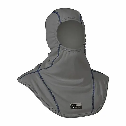 INNOTEX GRAY 25 Fire Hood Nomex(R)/Lenzing FR(R), 8 oz Fabric Wt, Universal, 21 in Lg, Blue/Gray, M/L