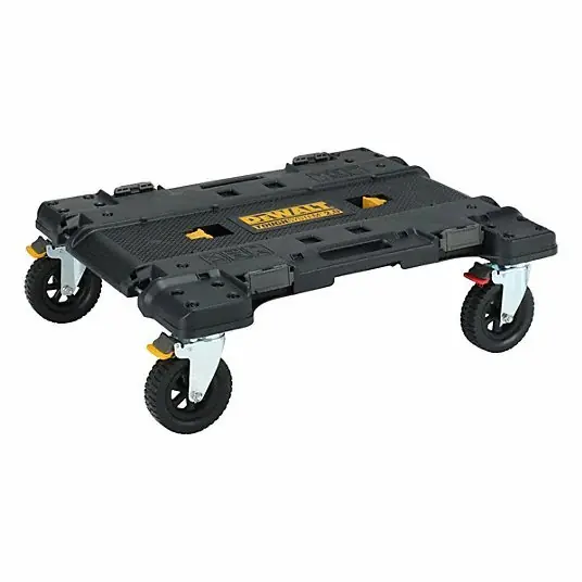 DeWalt DWST08530 Tough System Tool Box Dolly 26 in W x 26 in D x 10 in H, Black, 440 lb Load Capacity