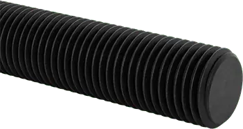 McMaster 94210A182 Medium-Strength Threaded Rod, Black-Oxide Grade B7 Steel, 3/8"-24 Thread Size, 3 Feet Long