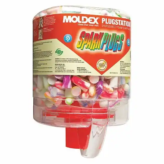 Moldex 6644 Ear Plug Dispensing System Dispenser with Refill, Bullet, 33 dB NRR, 250 Pairs, Uncorded