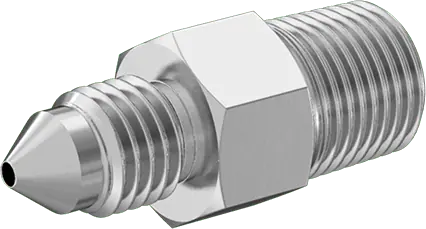 McMaster 50715K411 37 Degree Flared Fitting for Stainless Steel Tubing Straight Adapter for 1/8" Tube OD x 1/8 NPT Male