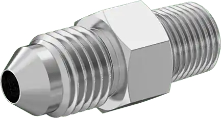 McMaster 50715K161 37 Degree Flared Fitting for Stainless Steel Tubing Straight Adapter for 1/4" Tube OD x 1/8 NPT Male