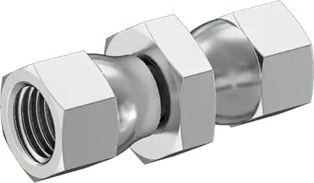 McMaster 50715K689 37 Degree Flared Fitting for Stainless Steel Tubing Straight Connector with Swivel, for 1/4" Tube OD