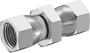 McMaster 50715K691 37 Degree Flared Fitting for Stainless Steel Tubing Straight Connector with Swivel, for 3/8" Tube OD