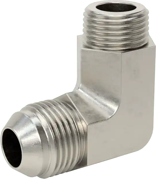 McMaster 50715K185 37 Degree Flared Fitting for Stainless Steel Tubing 90 Degree Adapter for 1/2" Tube OD x 3/8 NPT Male