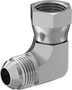 McMaster 50715K535 37 Degree Flared Fitting for Stainless Steel Tubing 90 Degree Swivel Adapter for 1/2" OD Tube x Female Tube