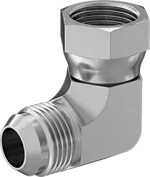 McMaster 50715K537 37 Degree Flared Fitting for Stainless Steel Tubing 90 Degree Swivel Adapter for 3/4" OD Tube x Female Tube