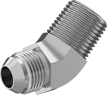 McMaster 50715K651 37 Degree Flared Fitting for Stainless Steel Tubing 45 Degree Adapter for 1/2" Tube OD x 1/2 NPT Male