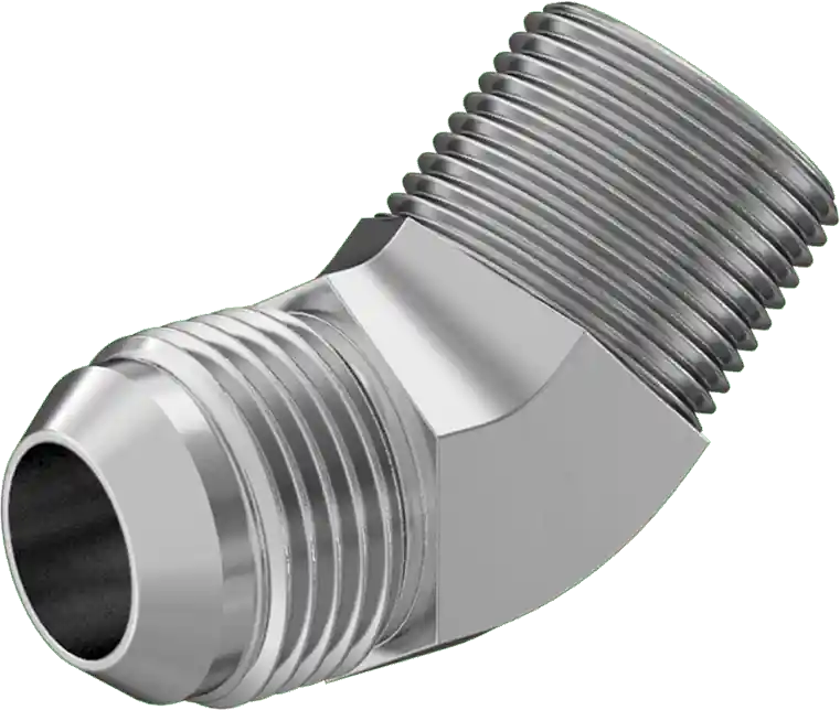 McMaster 50715K653 37 Degree Flared Fitting for Stainless Steel Tubing 45 Degree Adapter for 3/4" Tube OD x 3/4 NPT Male