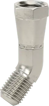McMaster 50715K946 37 Degree Flared Fitting for Stainless Steel Tubing 45 Degree Elbow Adapter for 1/4" OD Tube x Female Tube
