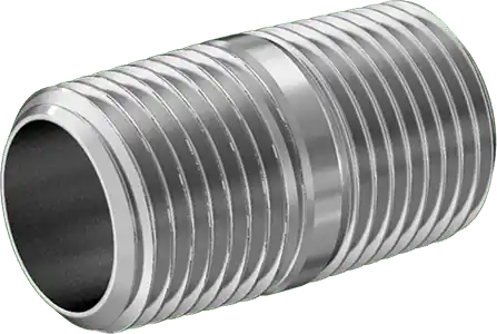 McMaster 2427K142 Standard-Wall 304/304L Stainless Steel Threaded Pipe Threaded on Both Ends, 1/2 BSPT x NPT, 1-1/2" Long