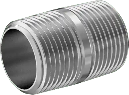 McMaster 2427K152 Standard-Wall 304/304L Stainless Steel Threaded Pipe Threaded on Both Ends, 3/4 BSPT x NPT, 1-1/2" Long