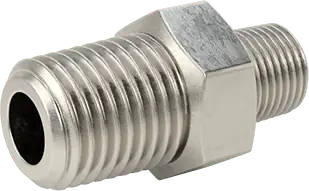 McMaster 51205K191 Extreme-Pressure 316 Stainless Steel Pipe Fitting Straight Reducer with Hex Body, 1/4 x 1/8 NPTF Male