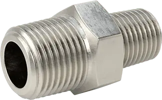 McMaster 51205K133 Extreme-Pressure 316 Stainless Steel Pipe Fitting Straight Reducer with Hex Body, 3/8 x 1/4 NPTF Male