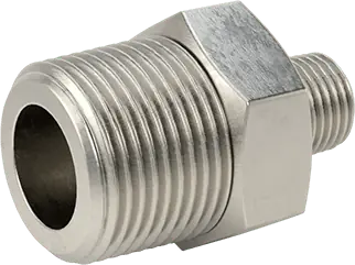 McMaster 51205K201 Extreme-Pressure 316 Stainless Steel Pipe Fitting Straight Reducer with Hex Body, 3/4 x 1/4 NPTF Male