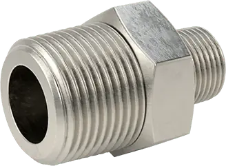 McMaster 51205K143 Extreme-Pressure 316 Stainless Steel Pipe Fitting Straight Reducer with Hex Body, 3/4 x 3/8 NPTF Male
