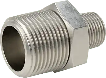 McMaster 51205K149 Extreme-Pressure 316 Stainless Steel Pipe Fitting Straight Reducer with Hex Body, 1 x 1/2 NPTF Male