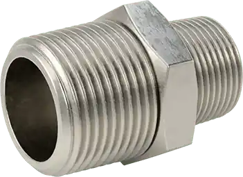 McMaster 51205K204 Extreme-Pressure 316 Stainless Steel Pipe Fitting Straight Reducer with Hex Body, 1 x 3/4 NPTF Male