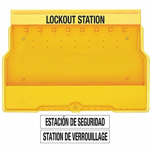 Master Lock S1850 Lockout Station, No Padlocks, Cover Lockout Station
