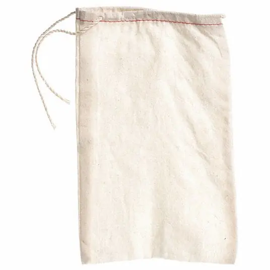 Midwest Pacific MP-610CB1 Drawstring Bag 10 in Lg, 6 in Wd, Cotton/Poly Blend, Natural, 3.98 oz/sq yd Fabric Wt, 100 PK