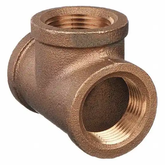 KVM Tools KV6RDA1 Tee Red Brass, 1 in x 1 in x 1 in Fitting Pipe Size, Female NPT x Female NPT x Female NPT