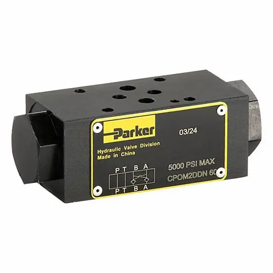 Parker CPOM2DDN Pilot Operated Check Valve 15.9 gpm Flow Rate - Max, 5,075 psi Max Pressure, D03 NFPA Size
