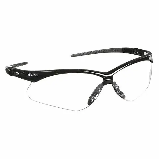 Kleenguard 25676 Safety Glasses Clear Lens, Half-Frame, Black Frame, V30 Nemesis(TM) Series
