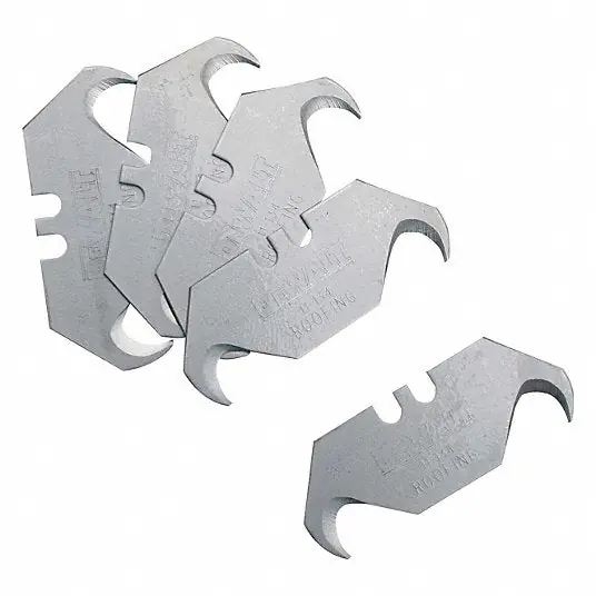 DeWalt DWHT11134 Utility Blade 1 7/8 in Blade Lg, 1 29/32 in Blade Wd, 0 in Blade Thick, Steel, 5 PK