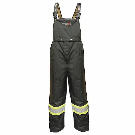 Viking 3907FRP-XL Flame-Resistant Rain Bib Pants ANSI Class E, XL (39 in x 31 1/2 in), Black, Polyester