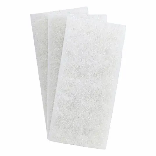 3M 8440 Pad 10 in Overall Lg, 4 5/8 in Overall Wd, Polyester Fiber, White, 10 PK