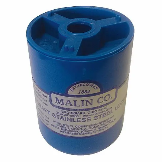 Malin 34-0200-1BLC Lockwire, Canister, 0.02 Dia,931 ft.