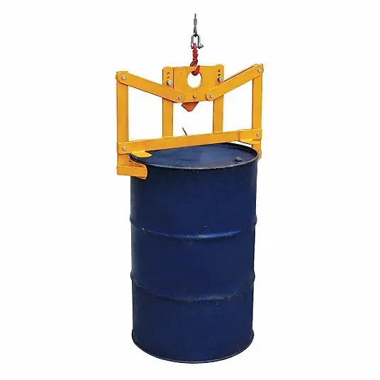 KVM Tools KV12R539 Drum Lifter 2 Grip Points, For 55 gal Drum Capacity, Metal, 1,000 lb Wt Capacity, Rim