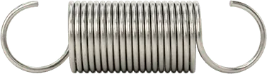 McMaster 9433K751 302 Stainless Steel Extension Spring with Hook Ends 1.75" Long, 0.5" OD, 0.041" Wire Diameter