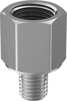 McMaster 9006T31 Grease Fitting Adapter Straight, 1/4"-28 SAE-LT Male x 1/8 NPTF Female, 303 Stainless Steel