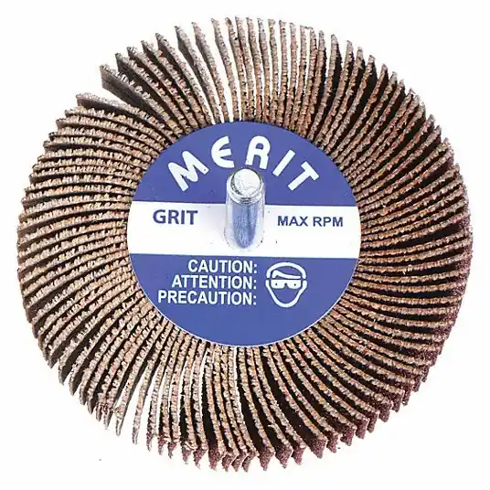 Merit 08834131509 Flap Wheel 1 in Dia x 1 in W, 1/4 in Straight-Shank, Aluminum Oxide, P60 Grit
