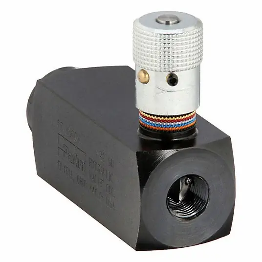 Parker PCM600S Hydraulic Flow Control Valve 6 gpm Max Flow Rate, 3/8 in NPT, 3/8 in NPT, Steel, Control