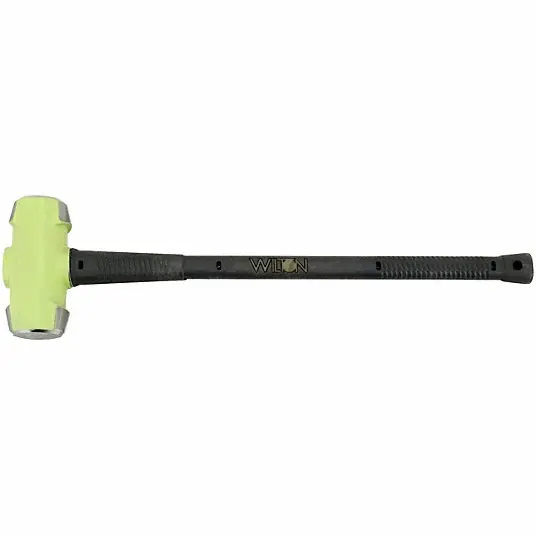 Wilton 21436 Standard Sledge Hammer, Steel Handle, 14 lb Head Wt, 3 in Dia, 38 in Overall Lg, Round Shape