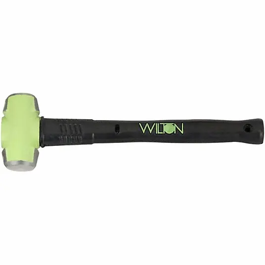 Wilton 40412 Soft-Face Drilling Hammer Steel Handle, 4 lb Head Wt, 1 3/4 in Dia, 12 in Overall Lg, Round Shape